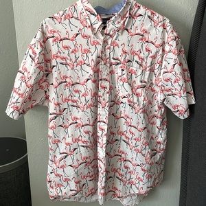 Flamingo button up shirt